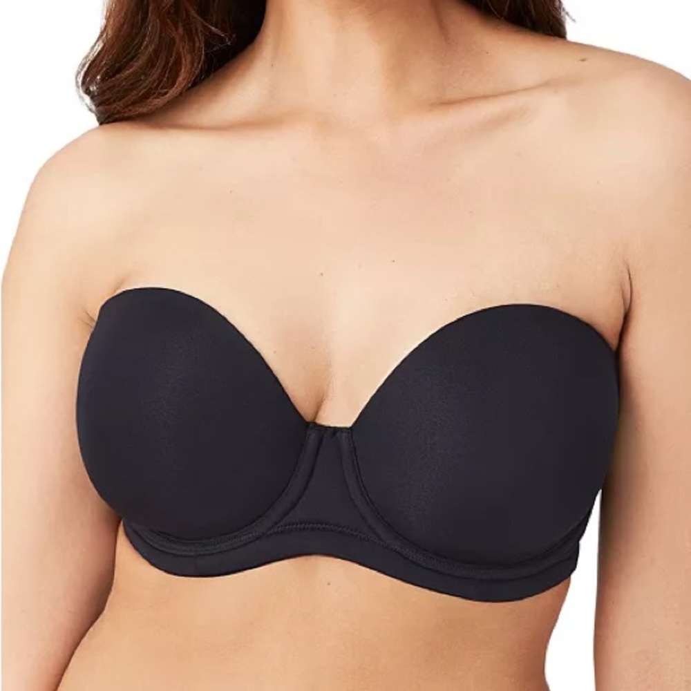Wacoal 34DDD Red Carpet Strapless Underwire Bra 854119 Black  NEW